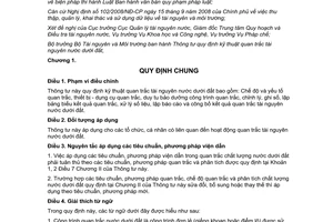 Thông tư 19/2013/TT-BTNMT kỹ thuật quan trắc tài nguyên nước dưới đất