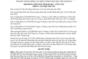 Nghị quyết 08/2013/NQ-HĐND chỉ tiêu biên chế và hợp đồng lao động năm 2013 Bà Rịa