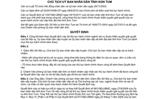 Quyết định 378/QĐ-CT năm 2013 thủ tục hành chính ngành nội vụ Kon Tum