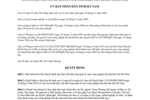 Quyết định 35/2013/QĐ-UBND phối hợp quản lý cụm công nghiệp Hà Nam