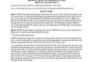 Nghị quyết 102/NQ-HĐND 2013 chất vấn và trả lời chất vấn tại kỳ họp thứ 9 Quảng Ninh