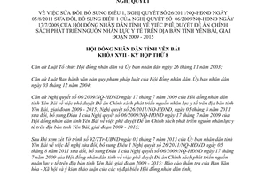 Nghị quyết 18/2013/NQ-HĐND sửa đổi Đề án Chính sách phát triển nhân lực y tế Yên Bái