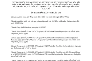 Quyết định 21/2013/QĐ-UBND thu phí sử dụng lề đường bến bãi phương tiện vận chuyển Lào Cai