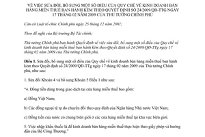 Quyết định 44/2013/QĐ-TTg sửa đổi Quy chế kinh doanh bán hàng miễn thuế