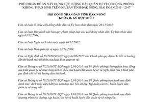 Nghị quyết 14/2013/NQ-HĐND xây dựng lực lượng dân quân tự vệ Đắk Nông