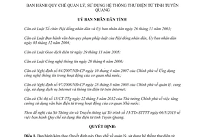 Quyết định 12/2013/QĐ-UBND quản lý sử dụng hệ thống thư điện tử Tuyên Quang