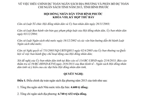 Nghị quyết 02/2013/NQ-HĐND dự toán ngân sách địa phương phân bổ chi ngân sách tỉnh 2013