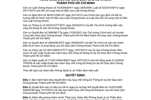 Quyết định 07/2013/QĐ-SGDHCM Công bố Thông tin Sở Giao dịch Chứng khoán Hồ Chí Minh