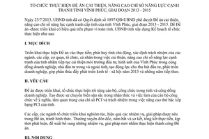 Kế hoạch 4003/KH-UBND nâng cao chỉ số năng lực cạnh tranh Vĩnh Phúc 2013-2015