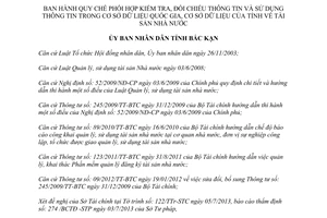 Quyết định 1145/2013/QĐ-UBND phối hợp kiểm tra thông tin trong cơ sở dữ liệu Bắc Kạn