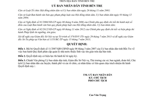 Quyết định 1324/QĐ-UBND 2013 bãi bỏ 11/2007/QĐ-UBND phân cấp quản lý nhà nước tôn giáo Bến Tre