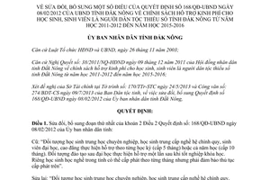 Quyết định 1141/QĐ-UBND 2013 sửa đổi 168/QĐ-UBND hỗ trợ học sinh dân tộc thiểu số Đắk Nông