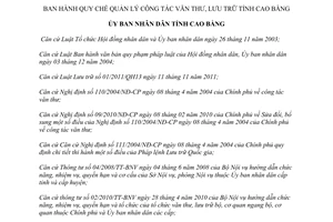 Quyết định 1046/2013/QĐ-UBND Quy chế quản lý công tác văn thư lưu trữ Cao Bằng