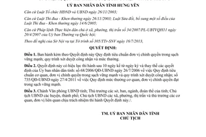 Quyết định 07/2013/QĐ-UBND tiêu chuẩn đơn vị chính quyền trong sạch vững mạnh Hưng Yên