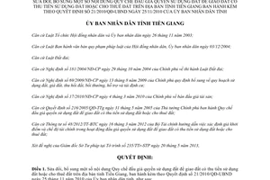 Quyết định 34/2013/QĐ-UBND đấu giá quyền sử dụng đất có thu tiền sử dụng cho thuê Tiền Giang