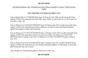 Quyết định 1577/QĐ-BVTV năm 2013 Phòng thử nghiệm ngành nông nghiệp phát triển nông thôn