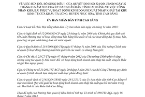 Quyết định 1072/QĐ-UBND 2013 công nhận kho bãi phục vụ kinh doanh xuất nhập khẩu Cao Bằng