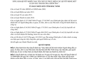 Quyết định 275/2013/QĐ-UBND chế độ trách nhiệm Người đứng đầu cơ quan tổ chức đơn vị Bắc Ninh