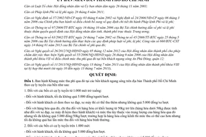 Quyết định 4036/QĐ-UBND năm 2013 thu phí qua đò Hồ Chí Minh