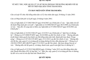 Quyết định 2582/2013/QĐ-UBND mức thu nộp quản lý sử dụng phí bảo trì đường bộ Thanh Hóa
