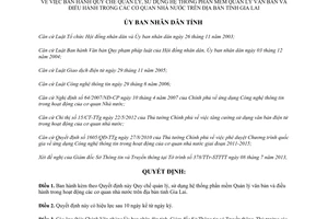 Quyết định 18/2013/QĐ-UBND hệ thống phần mềm quản lý văn bản nhà nước Gia Lai