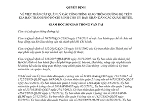 Quyết định 2451/QĐ-SGTVT 2013 phân cấp quản lý công trình đường bộ Hồ Chí Minh