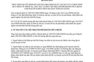 Hướng dẫn 01/HDLN-SYT-STC thủ tục mức hỗ trợ chi phí khám chữa bệnh cho người nghèo Hà Giang