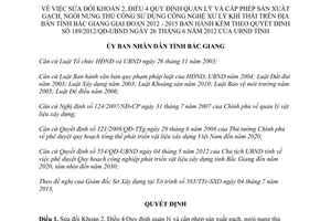 Quyết định 369/2013/QĐ-UBND sửa đổi Quyết định 189/2012/QĐ-UBND Bắc Giang