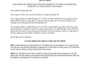 Quyết định 1403-QĐ/UBKTTW năm 2013 Hệ thống mẫu văn bản nghiệp vụ công tác kiểm tra thi hành kỷ luật đảng