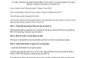 Quyết định 47/2013/QĐ-TTg thành lập Quỹ phòng chống tác hại của thuốc lá