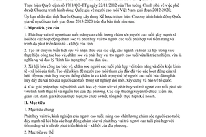 Kế hoạch 54/KH-UBND 2013 chương trình hành động người cao tuổi Tuyên Quang