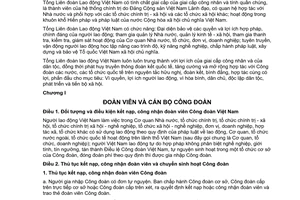 Điều lệ Công đoàn Việt Nam năm 2013