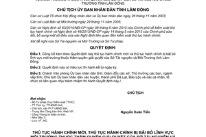 Quyết định 1423/QĐ-UBND 2013 thủ tục hành chính mới bãi bỏ Sở Tài nguyên Môi Trường Lâm Đồng