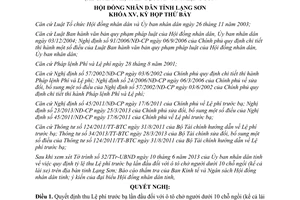 Nghị quyết 118/2013/NQ-HĐND thu Lệ phí trước bạ lần đầu ô tô chở người dưới 10 chỗ ngồi Lạng Sơn