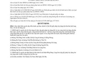 Quyết định 10/2013/QĐ-UBND cấp điều chỉnh giấy phép xây dựng Lạng Sơn