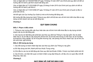 Thông tư 11/2013/TT-BXD triển khai đầu tư xây dựng kinh doanh bất động sản