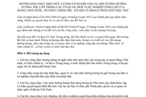 Thông tư 07/2013/TT-BNV thực hiện mức lương cơ sở đối tượng hưởng lương công lập