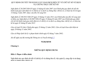 Văn bản hợp nhất 2210/VBHN-BTTTT 2013 hợp nhất Nghị định thi hành Luật giao dịch điện tử