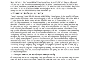 Báo cáo 13-BC/TW năm 2013 sơ kết 2 năm học tập làm theo tấm gương đạo đức Hồ Chí Minh