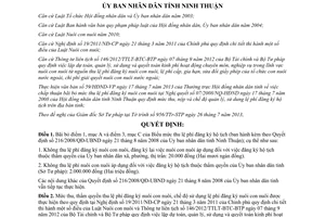 Quyết định 49/2013/QĐ-UBND bãi bỏ mức thu lệ phí nuôi con nuôi Ninh Thuận