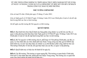 Quyết định 1287/QĐ-TTg năm 2013 nhiệm vụ cấp bách trong lĩnh vực bảo vệ môi trường