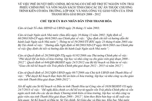 Quyết định 2671/QĐ-UBND năm 2013 hỗ trợ kiên cố hóa trường nhà công vụ Thanh Hóa