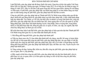 Chỉ thị 13/2013/CT-UBND luật phổ biến giáo dục pháp luật Hồ Chí Minh