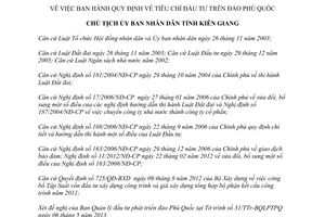 Quyết định 1923/QĐ-UBND năm 2013 Tiêu chí đầu tư trên đảo Phú Quốc Kiên Giang