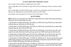 Quyết định 377/QĐ-UBND năm 2013 công bố bộ thủ tục hành chính chung Bắc Giang