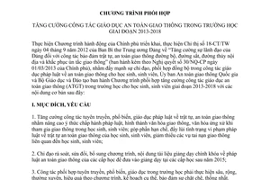 Chương trình phối hợp 235/CTPH/UBATGTQG-BGDĐT tăng cường giáo dục an toàn giao thông