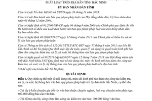 Quyết định 286/2013/QĐ-UBND kinh phí bảo đảm công tác kiểm tra hệ thống hóa văn bản pháp luậ Bắc Ninh
