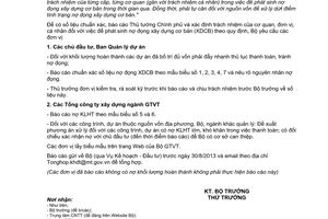 Công văn 7771/BGTVT-KHĐT năm 2013 chuẩn xác số nợ đọng xây dựng cơ bản