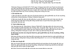 Công văn 6827/BCT-TTB năm 2013 báo cáo thanh tra khiếu nại tố cáo tham nhũng