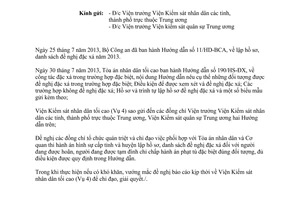 Công văn 2547/VKSTC-V4 sao gửi Hướng dẫn công tác đặc xá năm 2013